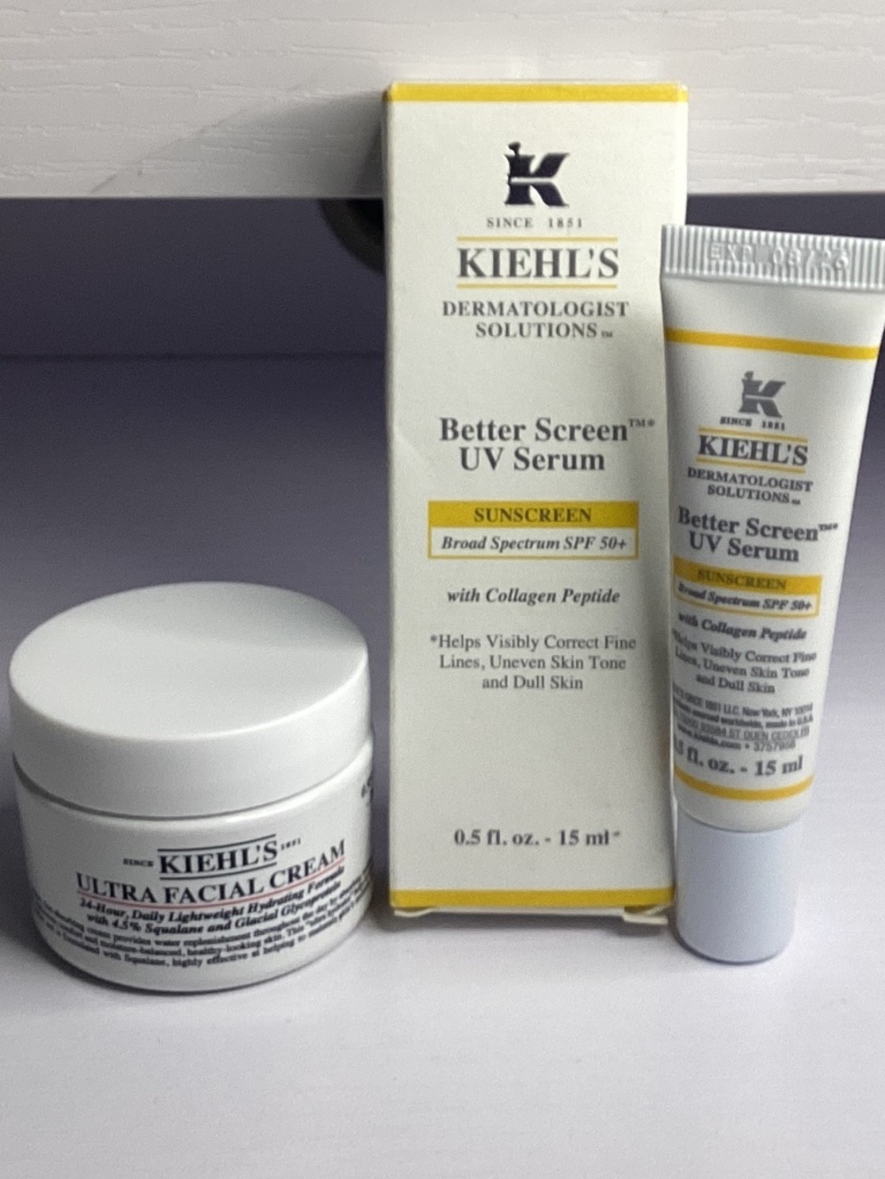 Kiehl's Ultra Facial Cream 0.95oz / 28mL SEALED & 15ml better screen uv serum